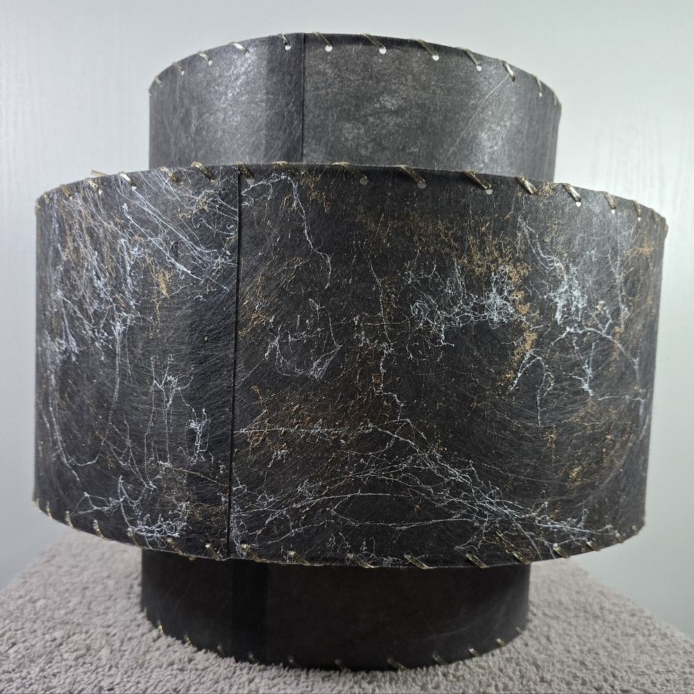 VINTAGE STYLE 3 TIERED DRUM LAMPSHADE - Picture 12 of 12